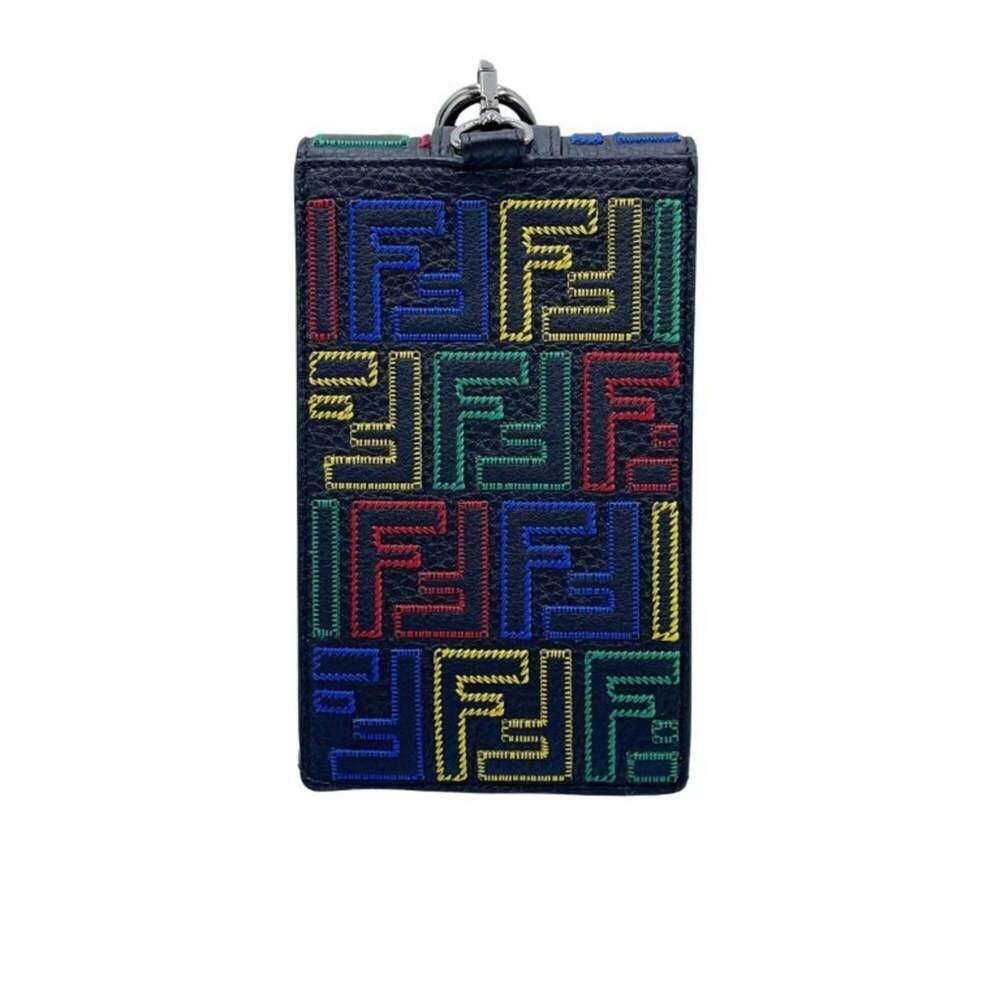 FENDI Black Leather Zucca Shoulder Bag - Picture 2 of 10